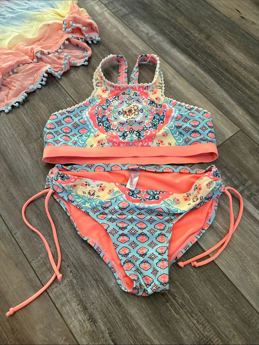 Justice swim 3 piece set size 12